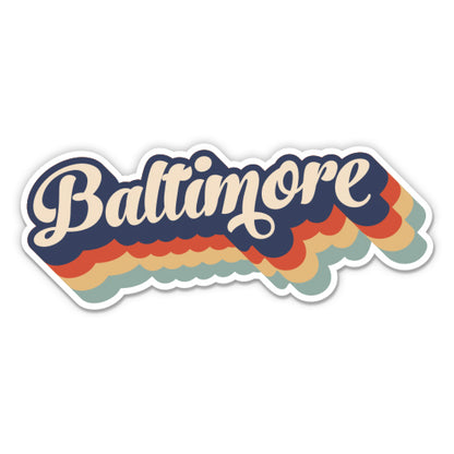 Baltimore Maryland Retro Sticker