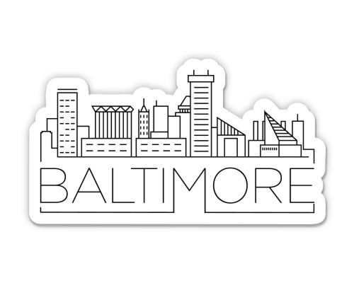 Baltimore Maryland City Skyline Sticker