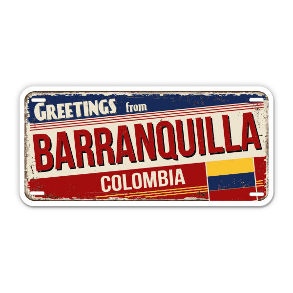 Greetings from Barranquilla Colombia Sticker