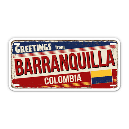 Greetings from Barranquilla Colombia Sticker