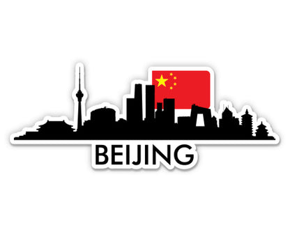 Beijing China Skyline  Sticker