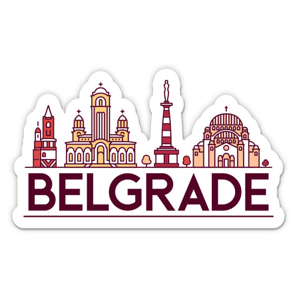 Belgrade Serbia Sticker