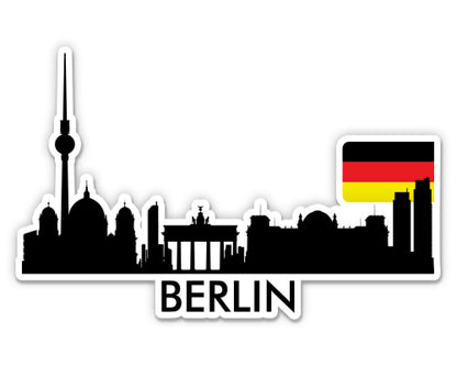 Berlin Germany City Skyline Sticker