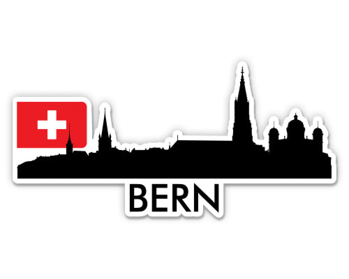Bern Switzerland City Skyline Sticker