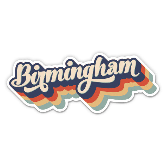 Birmingham Alabama Retro Sticker