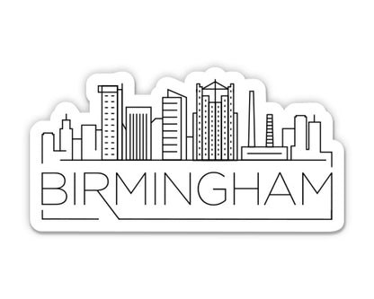 Birmingham Alabama City Skyline Sticker