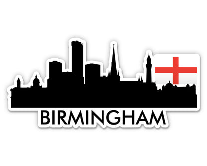 Birmingham England City Skyline Sticker