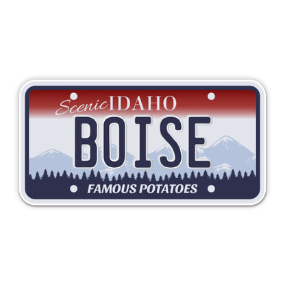 Boise Idaho License Plate Style Sticker