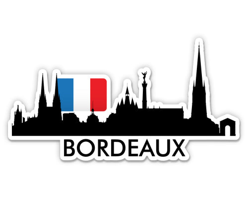 Bordeaux France City Skyline Sticker