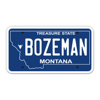 Bozeman Montana License Plate Style Sticker