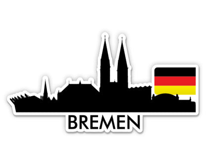 Bremen Germany City Skyline Sticker