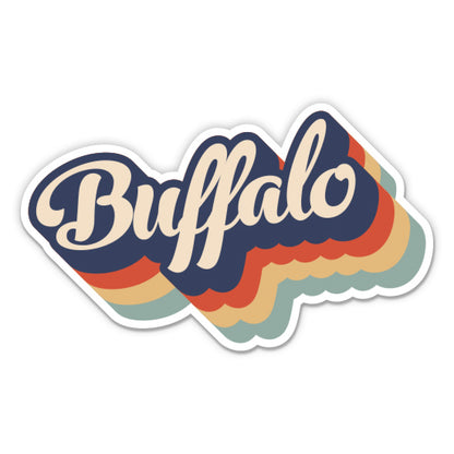 Buffalo New York Retro Sticker