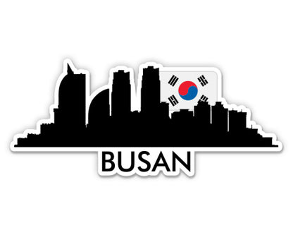 Busan South Korea Skyline  Sticker