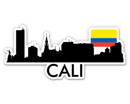 Cali Colombia City Skyline Country Flag Sticker