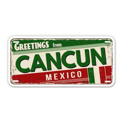 Greetings from Cancun Mexico Sticker