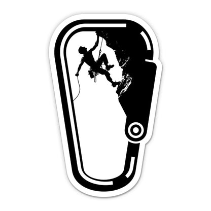 Rock Climbing Carabiner Shape Sticker