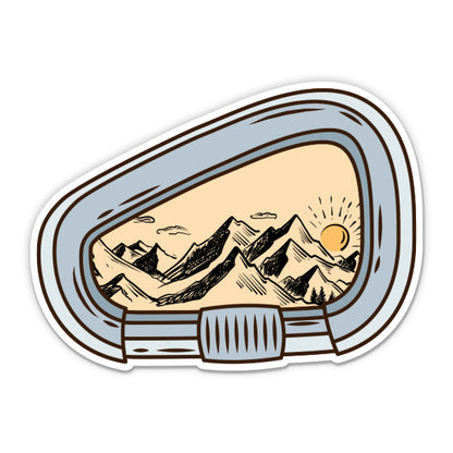 Rock Climbing Carabiner Lifestyle Sticker