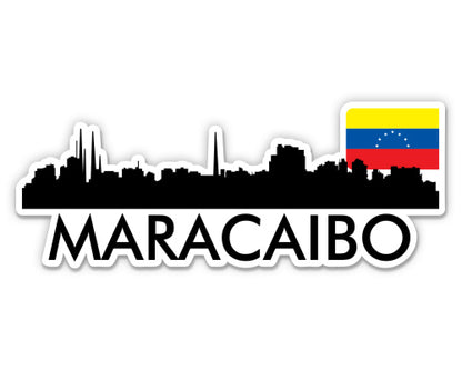 Maracaibo Venezuela City Skyline Country Flag Sticker