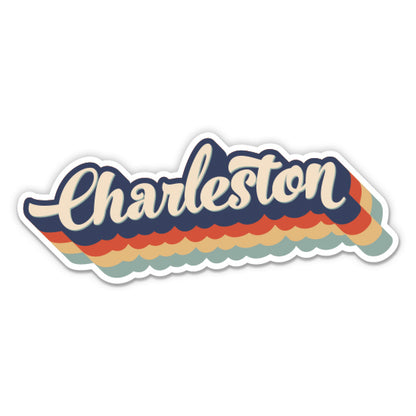 Charleston South Carolina Retro Sticker