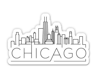 Chicago Illinois City Skyline Sticker