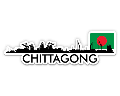 Chittagong Bangladesh Skyline  Sticker