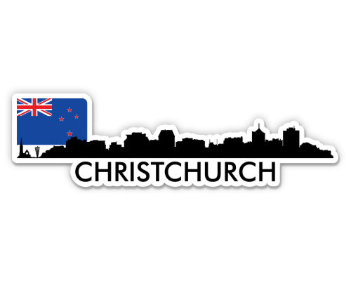 Christchurch New Zealand Skyline  Sticker