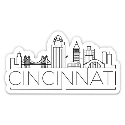 Cincinnati Ohio City Skyline Sticker
