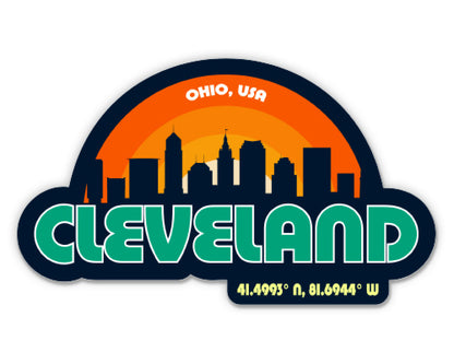 Cleveland Ohio Skyline Sticker