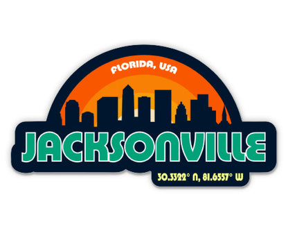 Jacksonville Florida Skyline Sticker