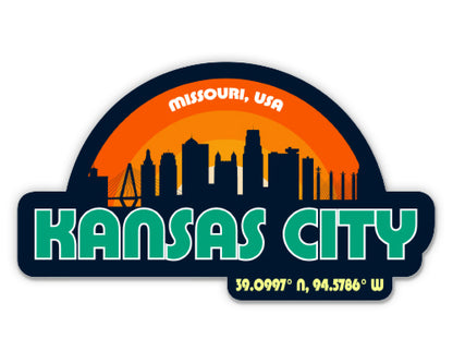 Kansas City Missouri Skyline Sticker