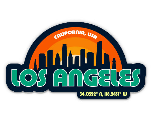 Los Angeles California Skyline Sticker