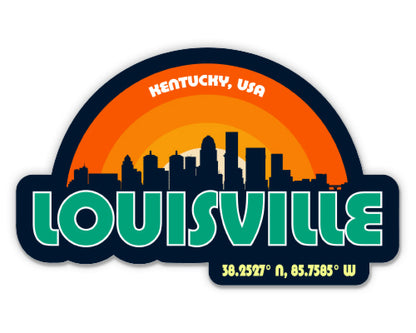 Louisville Kentucky Skyline Sticker