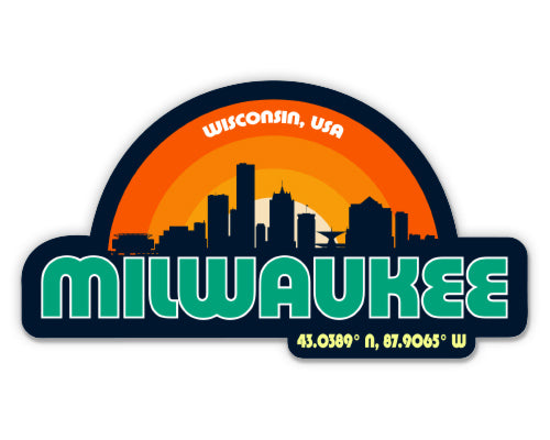 Milwaukee Wisconsin Skyline Sticker