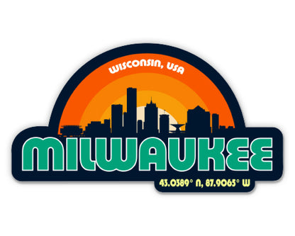 Milwaukee Wisconsin Skyline Sticker