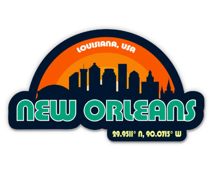 New Orleans Louisiana Skyline Sticker