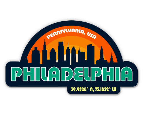 Philadelphia Pennsylvania Skyline Sticker