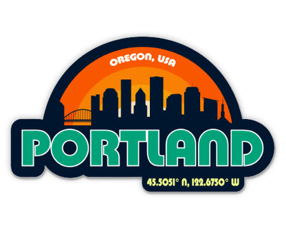 Portland Oregon Skyline Sticker