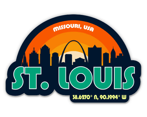 St. Louis Missouri Skyline Sticker