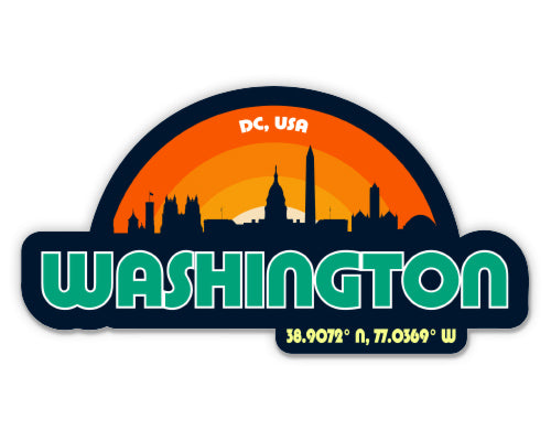 Washington DC Skyline Sticker