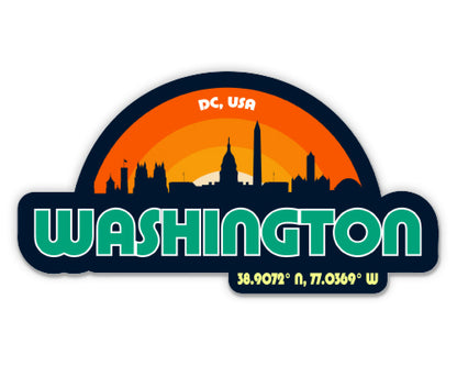 Washington DC Skyline Sticker