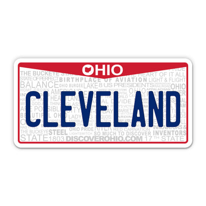 Cleveland Ohio License Plate Style Sticker