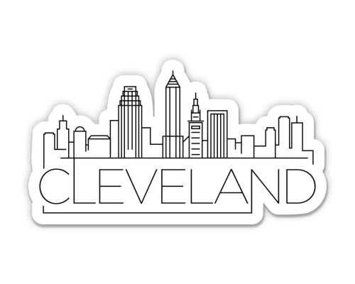 Cleveland Ohio City Skyline Sticker