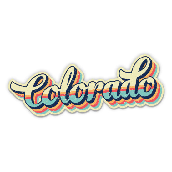 Colorado Retro Ski Style Sticker