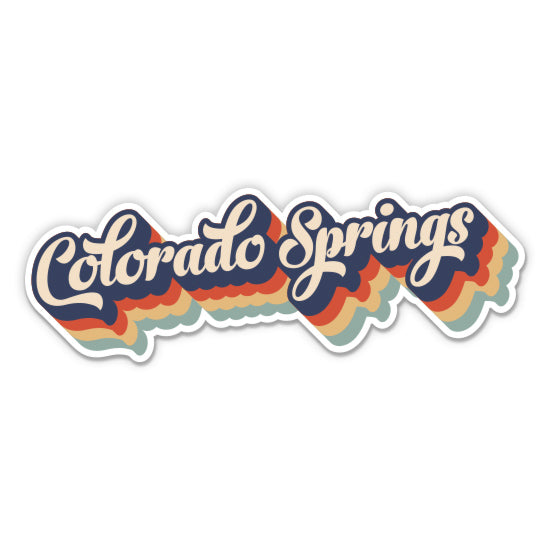 Colorado Springs Retro Sticker