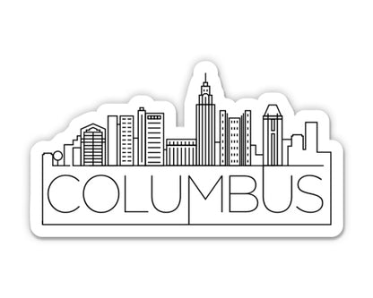 Columbus Ohio City Skyline Sticker