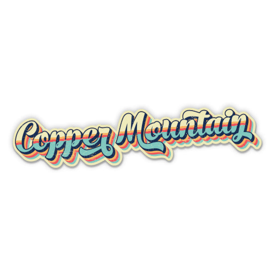 Copper Mountain Retro Ski Style Sticker