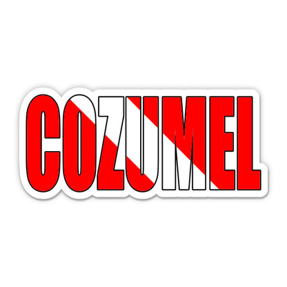 Cozumel Scuba Diving Dive Flag Sticker