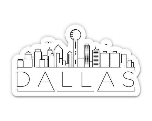 Dallas Texas City Skyline Sticker