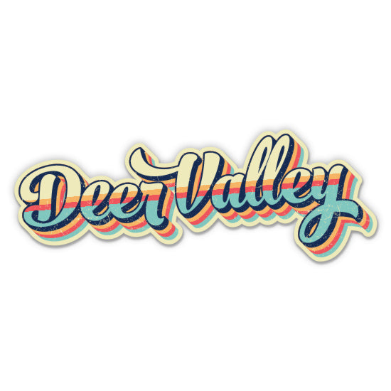 Deer Valley Utah Retro Ski Style Sticker