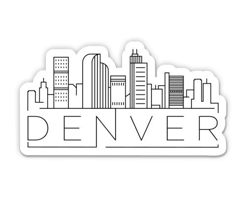 Denver Colorado City Skyline Sticker